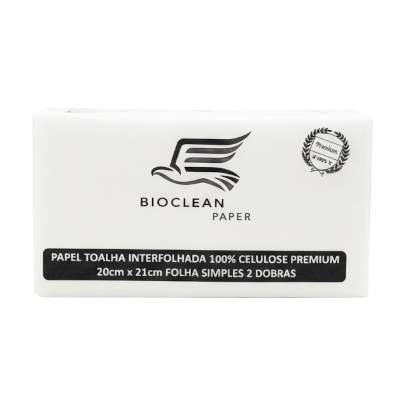 Papel Interfolha 100% Celulose Premium 20x21 Bioclean
