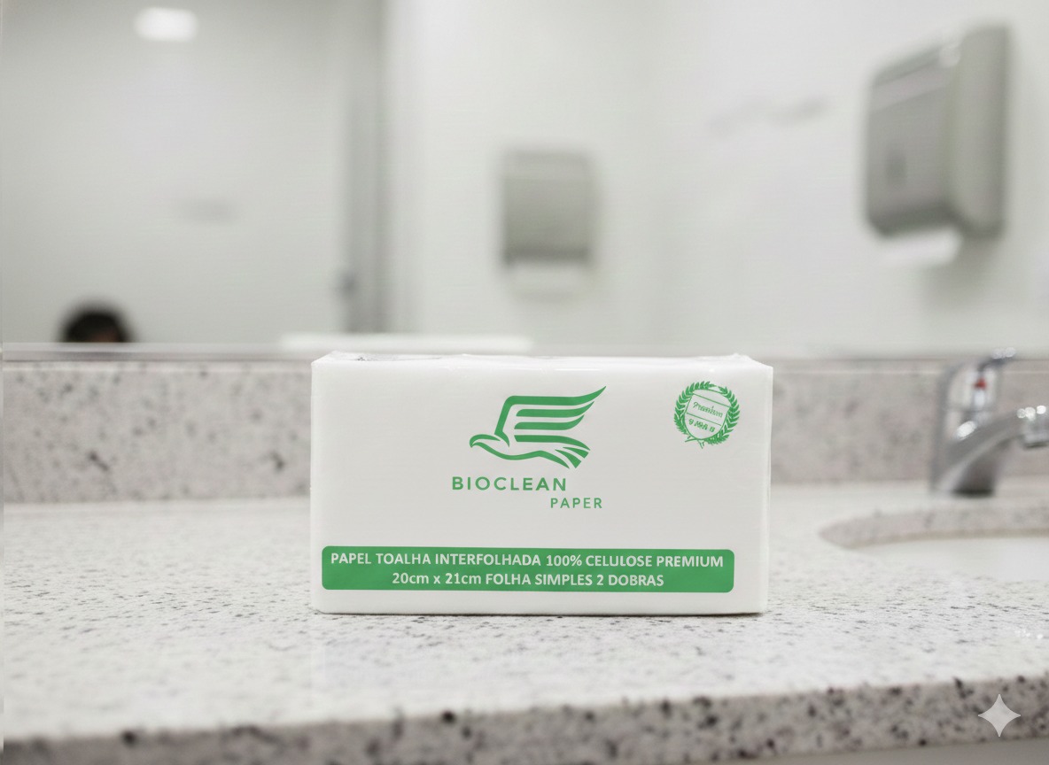 Papel Interfolha Branco Alvejado 20x21 Bioclean