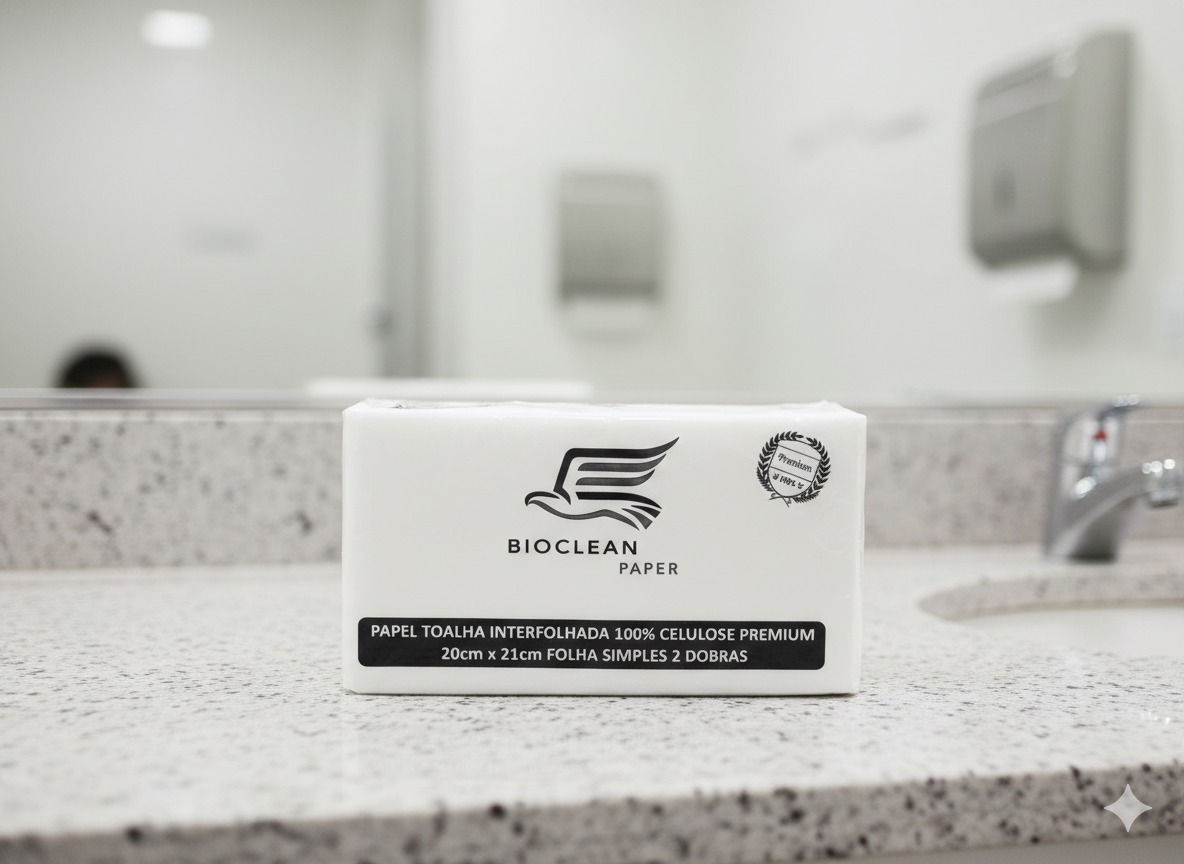 Papel Interfolha 100% Celulose Premium 20x21 Bioclean